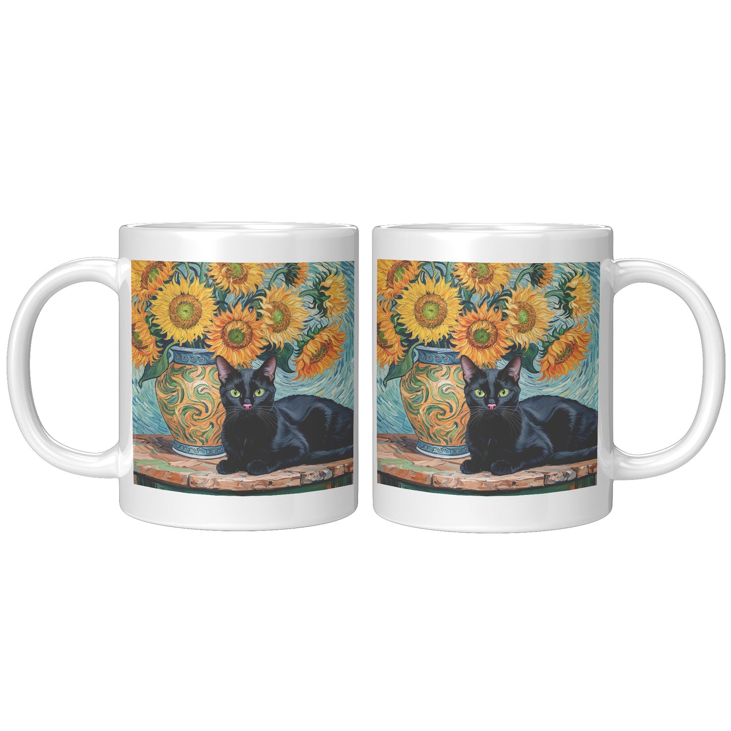 Cat Lover Flowers Mug