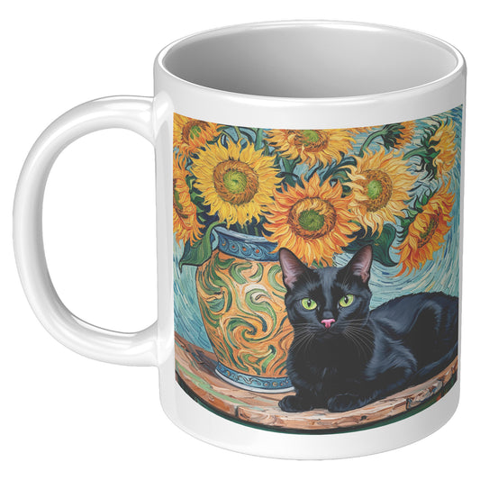 Cat Lover Flowers Mug