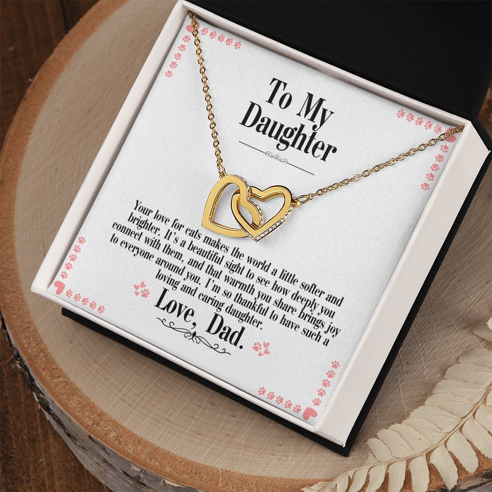 To My Daughter - Cat Lover Necklace