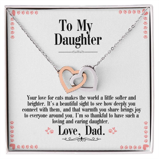 To My Daughter - Cat Lover Necklace